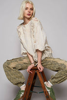 POL Clothing Round Neck Short Sleeve Floral Embroidery Top-TOP-Pol Clothing-Stuffology - Where Vintage Meets Modern, A Boutique for Real Women in Crosbyton, TX