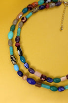 MULTI BEADED DOUBLE LAYER NECKLACE-Necklaces-JOSSLYN by wall to wall-Stuffology - Where Vintage Meets Modern, A Boutique for Real Women in Crosbyton, TX