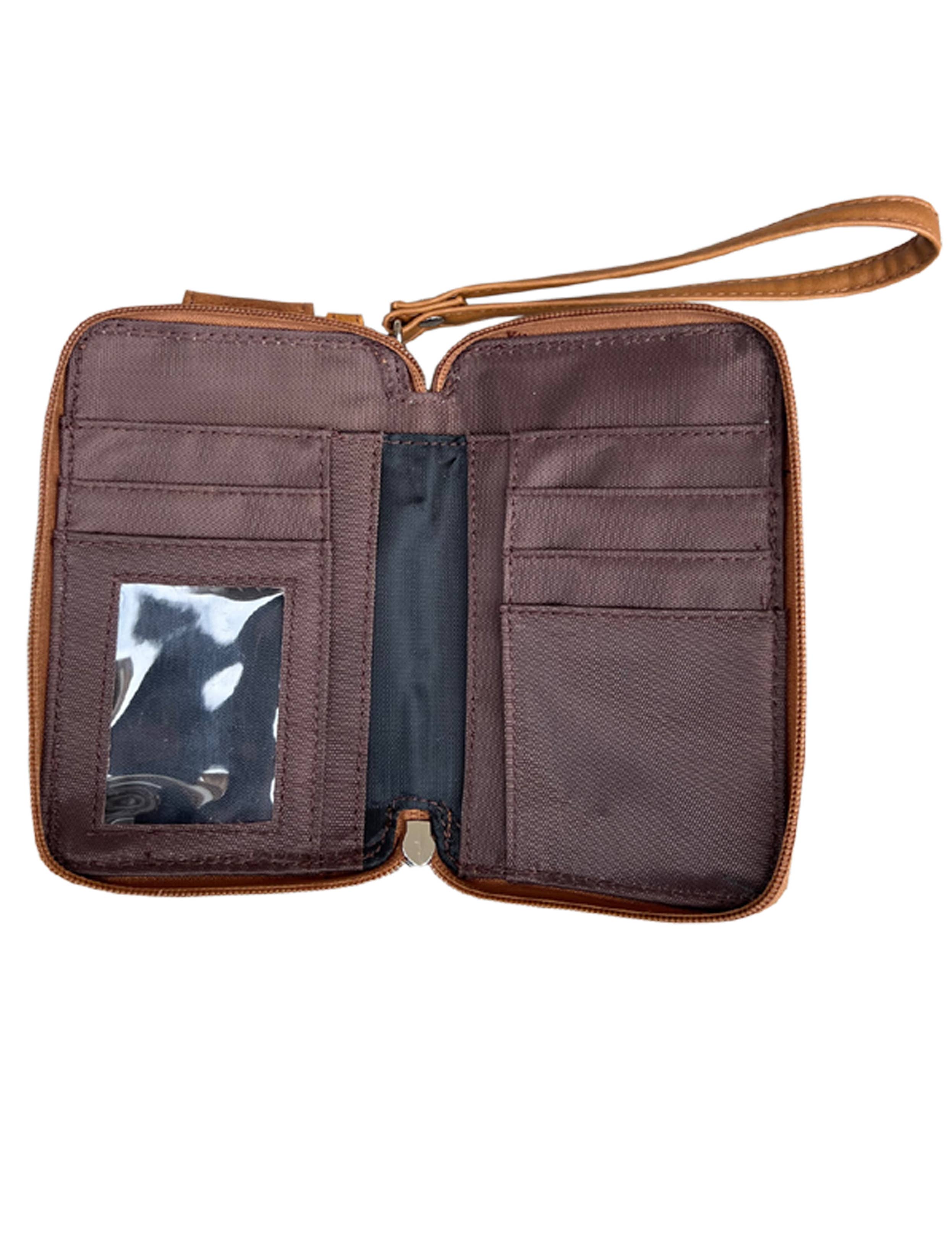 Phone pouch with credit card slots adjustable strap /Stuffology Boutique-Phone Pouch-Roma Leathers, Inc.-Stuffology - Where Vintage Meets Modern, A Boutique for Real Women in Crosbyton, TX