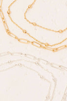 Mixed Layered Chains Necklace Set-The Looks by Fame Accessories-Stuffology - Where Vintage Meets Modern, A Boutique for Real Women in Crosbyton, TX