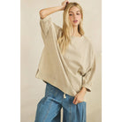 MINERAL WASH OVERSIZE PUFF-SLEEVE PULLOVER TEE-TOP-Sage + Fig-Stuffology - Where Vintage Meets Modern, A Boutique for Real Women in Crosbyton, TX