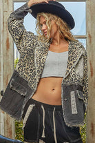 V-neck long sleeve crochet patch printed twill woven jacket-Jackets-Pol Clothing-Stuffology - Where Vintage Meets Modern, A Boutique for Real Women in Crosbyton, TX