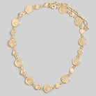 Metallic Hammered Coins Chain Necklace-Necklaces-The Looks by Fame Accessories-Stuffology - Where Vintage Meets Modern, A Boutique for Real Women in Crosbyton, TX