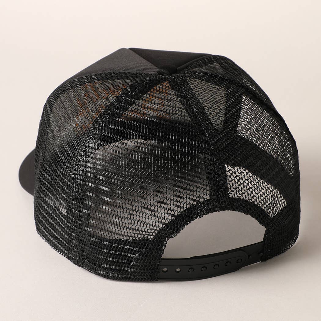 Howdy Darlin' Embroidered Mesh Back Trucker Cap | Stuffology Boutique-Hats-Fashion City-Stuffology - Where Vintage Meets Modern, A Boutique for Real Women in Crosbyton, TX