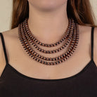 🌟 4-Strand Layered Pearl Bead Necklace — Silver or Copper-Necklaces-Stuffology Boutique-Stuffology - Where Vintage Meets Modern, A Boutique for Real Women in Crosbyton, TX