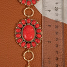 Western Oval Concho Disc Chain Belt-BELT-The Looks by Fame Accessories-Stuffology - Where Vintage Meets Modern, A Boutique for Real Women in Crosbyton, TX