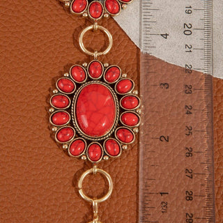 Western Oval Concho Disc Chain Belt-BELT-The Looks by Fame Accessories-Stuffology - Where Vintage Meets Modern, A Boutique for Real Women in Crosbyton, TX