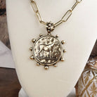 Equestrian Western Horse Coin Statement Necklace – Worn Gold Tone-necklace-PennyLine inc-Stuffology - Where Vintage Meets Modern, A Boutique for Real Women in Crosbyton, TX