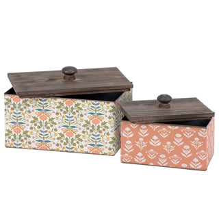 Fall Folk Floral Bin Set-Home Decor-Primitives by Kathy-Stuffology - Where Vintage Meets Modern, A Boutique for Real Women in Crosbyton, TX
