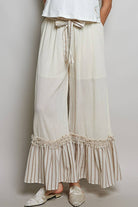 Sand Dune Ruffle Pants-Wide Leg Pants-Pol Clothing-Stuffology - Where Vintage Meets Modern, A Boutique for Real Women in Crosbyton, TX