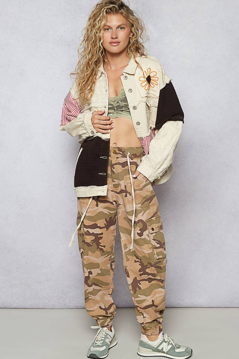 POL Clothing Relaxed Fit Embroidered Jacket-Denim Jacket-Pol Clothing-Stuffology - Where Vintage Meets Modern, A Boutique for Real Women in Crosbyton, TX