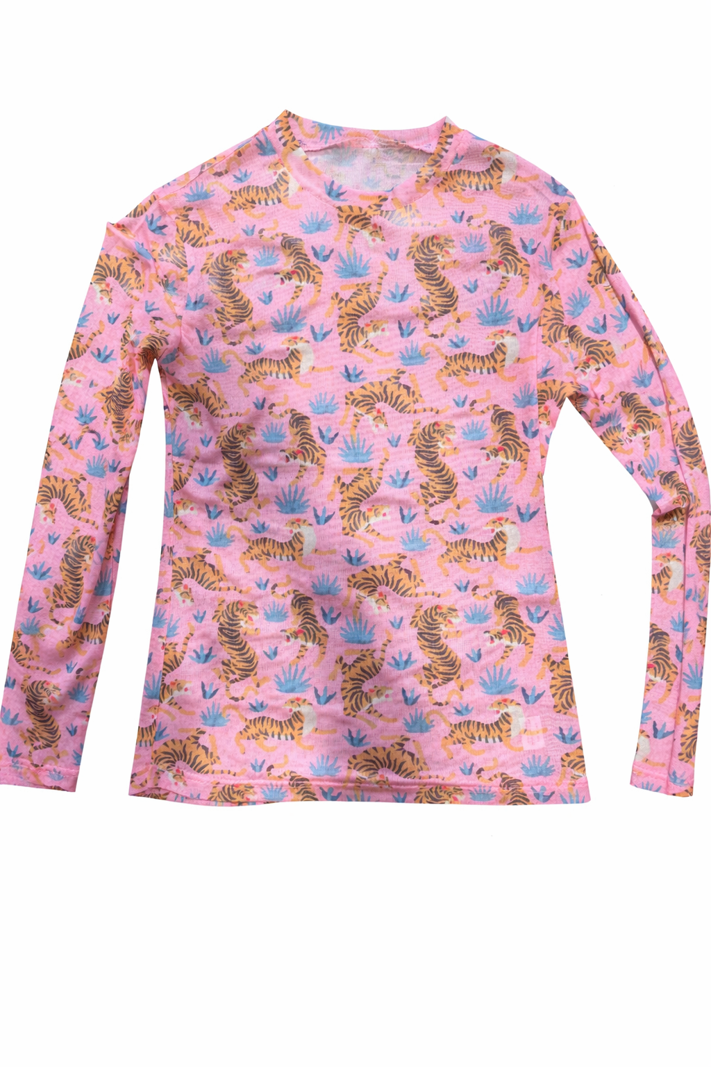 TIGER FLOWER MESH TOP-MESH TOP-Turquoise Haven-Stuffology - Where Vintage Meets Modern, A Boutique for Real Women in Crosbyton, TX