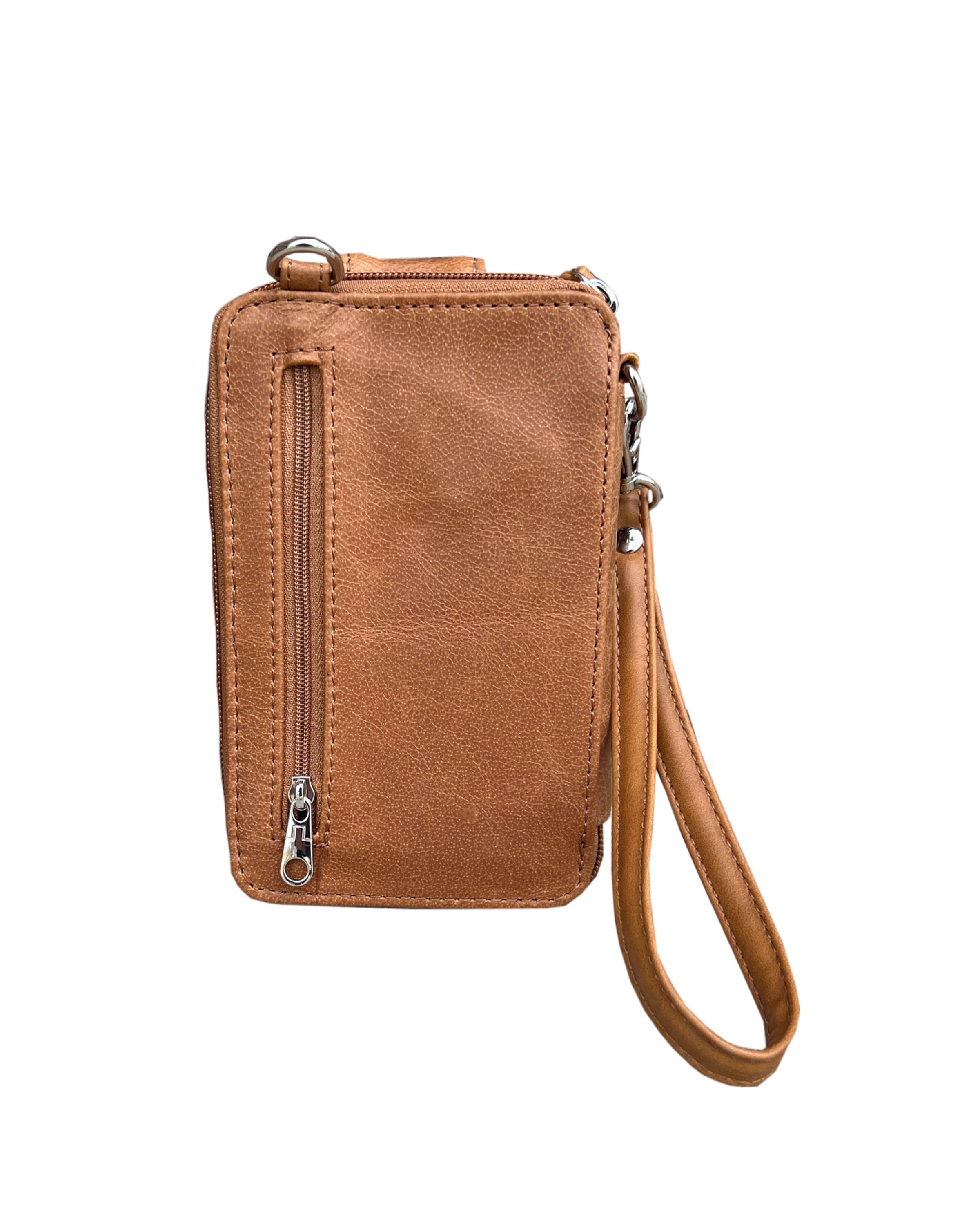 Phone pouch with credit card slots adjustable strap /Stuffology Boutique-Phone Pouch-Roma Leathers, Inc.-Stuffology - Where Vintage Meets Modern, A Boutique for Real Women in Crosbyton, TX