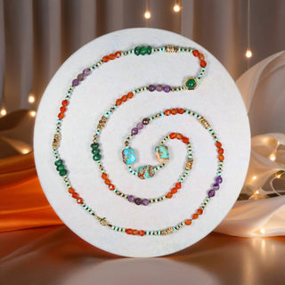 Multi-Gemstones Beaded Necklace-IST Jewelry-Stuffology - Where Vintage Meets Modern, A Boutique for Real Women in Crosbyton, TX