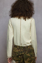 POL Clothing - Long Sleeve Knit Top with Stud Details-Pol Clothing-Stuffology - Where Vintage Meets Modern, A Boutique for Real Women in Crosbyton, TX
