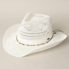 White Sands Beaded Cowboy Hat-Hats-Fashion City-Stuffology - Where Vintage Meets Modern, A Boutique for Real Women in Crosbyton, TX