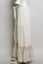Sand Dune Ruffle Pants-Wide Leg Pants-Pol Clothing-Stuffology - Where Vintage Meets Modern, A Boutique for Real Women in Crosbyton, TX