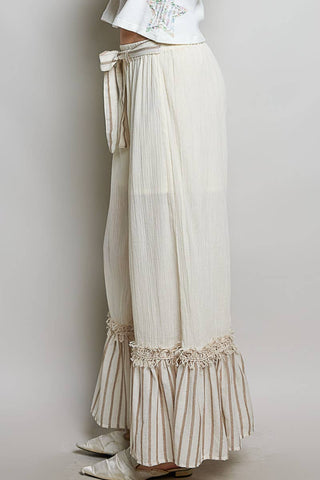 Sand Dune Ruffle Pants-Wide Leg Pants-Pol Clothing-Stuffology - Where Vintage Meets Modern, A Boutique for Real Women in Crosbyton, TX