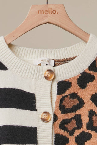 Bold Stripe and Leopard Cardigan-Cardigan-Mello.-Stuffology - Where Vintage Meets Modern, A Boutique for Real Women in Crosbyton, TX