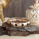 Timeless Charm – Slim Cabochon Eternity Bangle-Bracelets-PennyLine inc-Stuffology - Where Vintage Meets Modern, A Boutique for Real Women in Crosbyton, TX