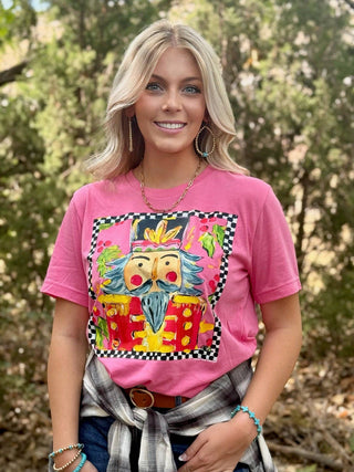 Callie's Checkered Nutcracker Tee-Graphic Tees-Texas True Threads-Stuffology - Where Vintage Meets Modern, A Boutique for Real Women in Crosbyton, TX