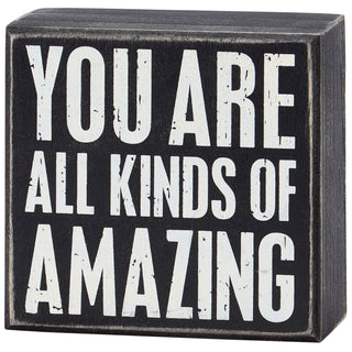 All Kinds Of Amazing Box Sign-Primitives by Kathy-Stuffology - Where Vintage Meets Modern, A Boutique for Real Women in Crosbyton, TX
