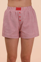 Striped Boxer Shorts-Shorts-VERY J-Stuffology - Where Vintage Meets Modern, A Boutique for Real Women in Crosbyton, TX