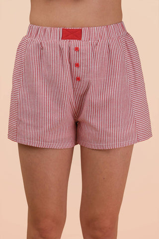 Striped Boxer Shorts-Shorts-VERY J-Stuffology - Where Vintage Meets Modern, A Boutique for Real Women in Crosbyton, TX