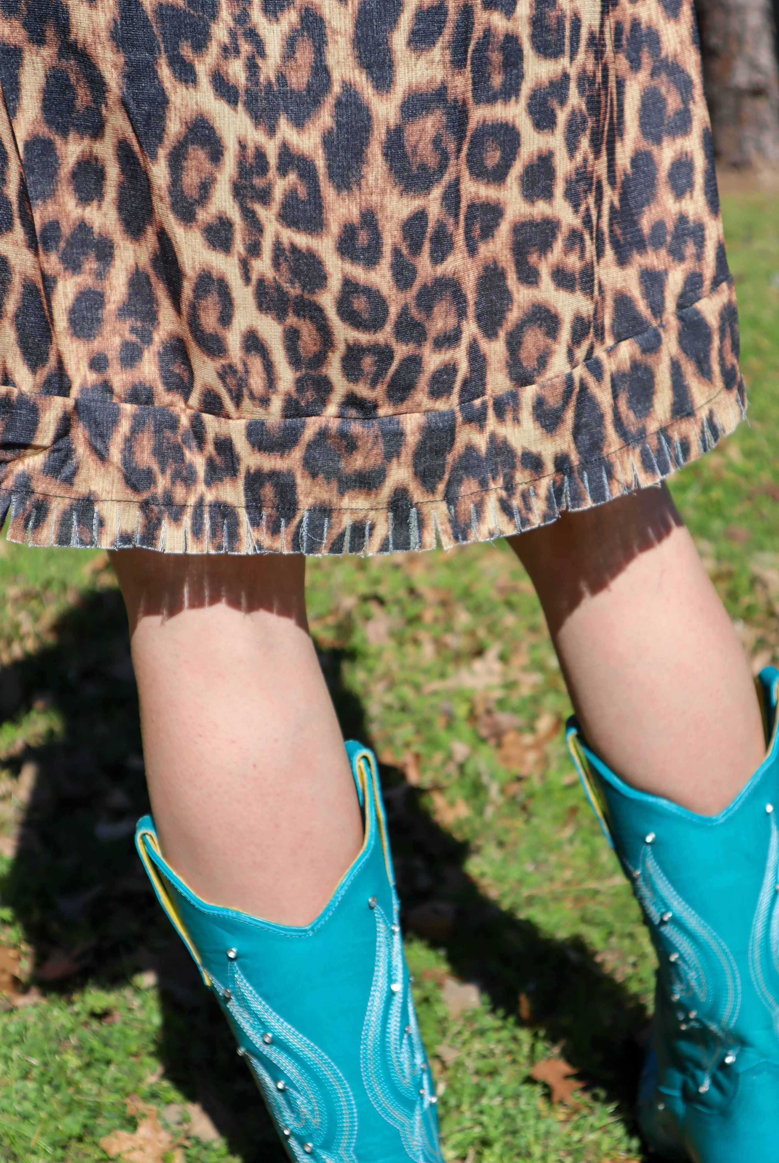 Leopard Buffalo Jill Distressed Hem Summer Dress / Stuffology Boutique-Dresses-Merigold Kiss-Stuffology - Where Vintage Meets Modern, A Boutique for Real Women in Crosbyton, TX