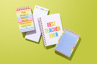 Small Spiral Top Notebook - Teacher Appreciation - 200 Pages-Notebook-Taylor Elliott Designs-Stuffology - Where Vintage Meets Modern, A Boutique for Real Women in Crosbyton, TX