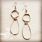 Matte Gold Hoop Earrings with Oval Hoop Dangle 203u-The Jewelry Junkie-Stuffology - Where Vintage Meets Modern, A Boutique for Real Women in Crosbyton, TX