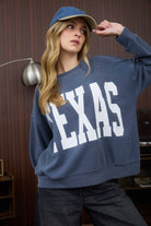 TEXAS LONG SLEEVE KNIT TOP-Pullover Top-J.O.A-Stuffology - Where Vintage Meets Modern, A Boutique for Real Women in Crosbyton, TX
