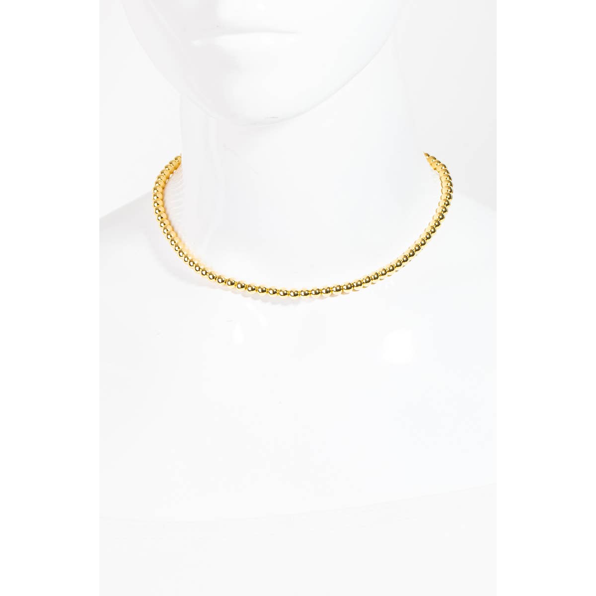 Gold Dipped Ball Beaded Necklace-Necklaces-The Looks by Fame Accessories-Stuffology - Where Vintage Meets Modern, A Boutique for Real Women in Crosbyton, TX