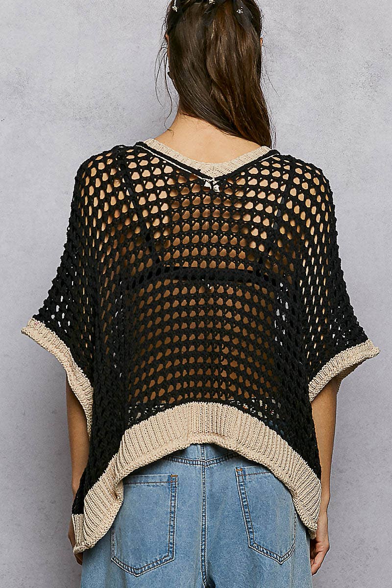 POL Clothing Round Neck Sleeveless Floral Open Crochet Sweater-Sweater Vest-Pol Clothing-Stuffology - Where Vintage Meets Modern, A Boutique for Real Women in Crosbyton, TX