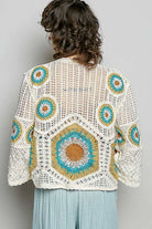 V-Neck Granny Circle Motif Scalloped Edge Crochet Top-Crochet Top-Pol Clothing-Stuffology - Where Vintage Meets Modern, A Boutique for Real Women in Crosbyton, TX