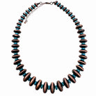 Navajo Flat Bead Necklace-Necklaces-Lunar Deer-Stuffology - Where Vintage Meets Modern, A Boutique for Real Women in Crosbyton, TX