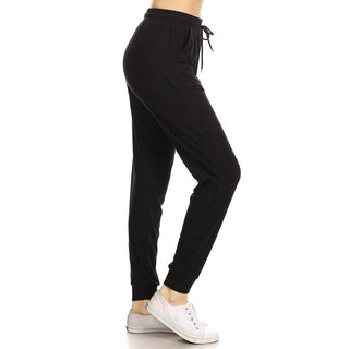Buttery Soft Solid Joggers with Drawstring-Joggers-Leggings Depot-Stuffology - Where Vintage Meets Modern, A Boutique for Real Women in Crosbyton, TX