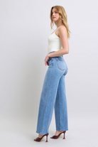 JUDY BLUE HIGH WAIST VINTAGE WASH RETRO WIDE LEG JEANS-Jeans-Judy Blue-Stuffology - Where Vintage Meets Modern, A Boutique for Real Women in Crosbyton, TX