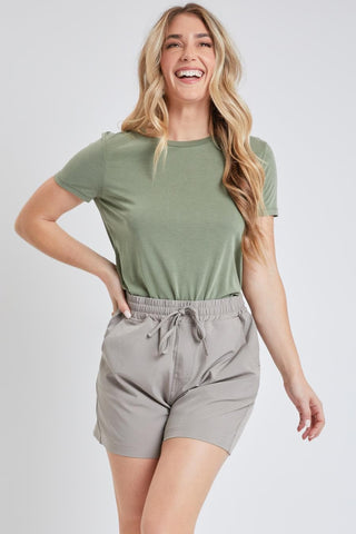 Resort Wear with Elastic Waist Shorts-Shorts-YMI-Stuffology - Where Vintage Meets Modern, A Boutique for Real Women in Crosbyton, TX