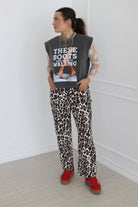 High-Rise Leopard Print Straight Leg Denim-Turquoise Haven-Stuffology - Where Vintage Meets Modern, A Boutique for Real Women in Crosbyton, TX