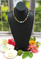 Crazy Lace Agate and Magnesite Turquoise Pendant Necklace-IST Jewelry-Stuffology - Where Vintage Meets Modern, A Boutique for Real Women in Crosbyton, TX