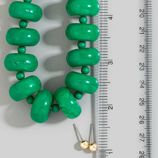 Bulky Acrylic Bead Link Necklace Set-Necklaces-The Looks by Fame Accessories-Stuffology - Where Vintage Meets Modern, A Boutique for Real Women in Crosbyton, TX