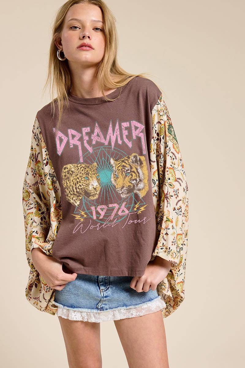 Dreamer Graphic Top-Women > Tops > Tshirts > Graphic-Zutter-Stuffology - Where Vintage Meets Modern, A Boutique for Real Women in Crosbyton, TX