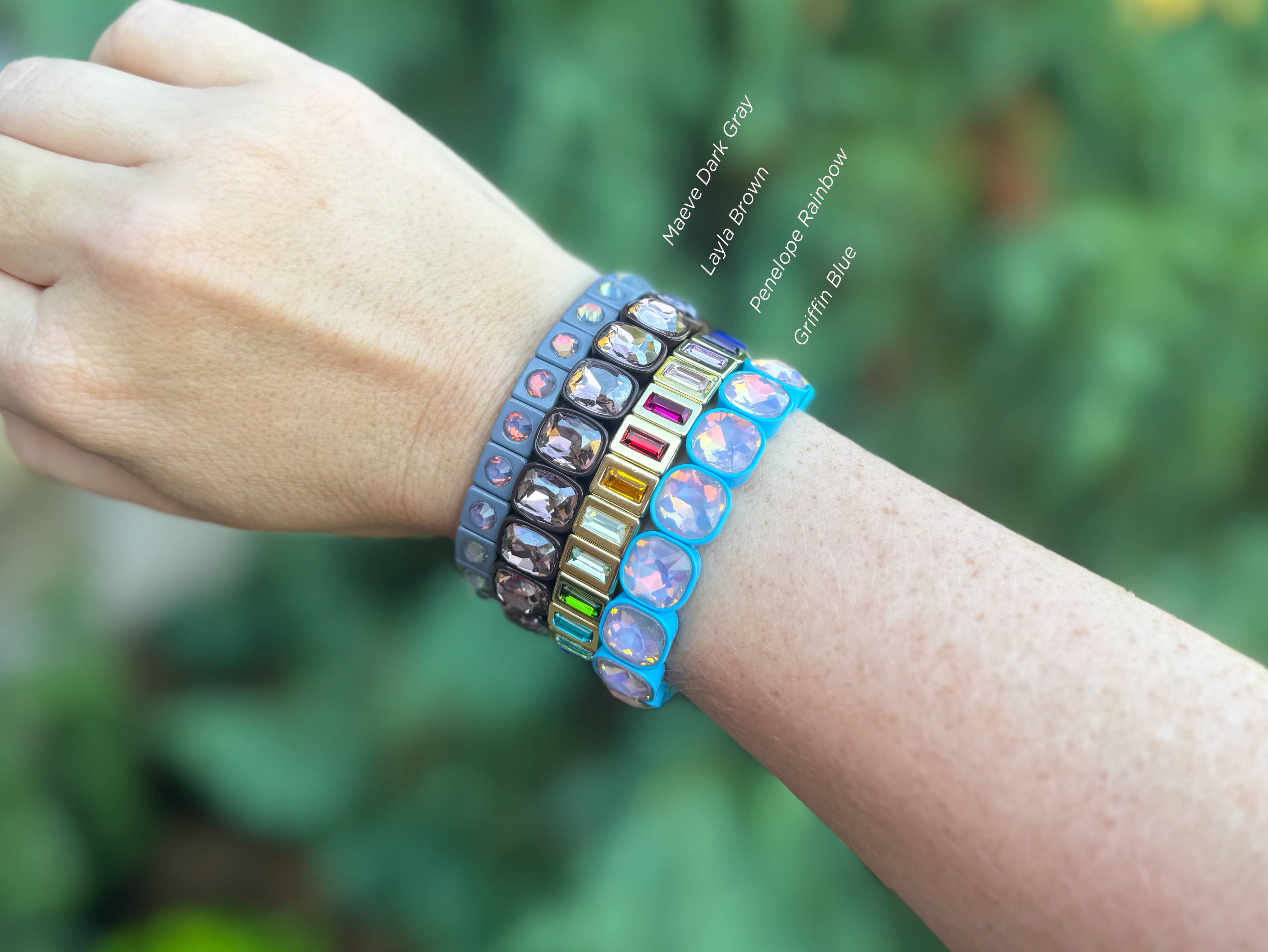 Enamel Stretch Bracelet - Asst Styles - Fall / Autumn Colors-Bracelets-Taylor Elliott Designs-Stuffology - Where Vintage Meets Modern, A Boutique for Real Women in Crosbyton, TX