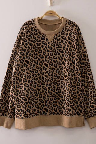 Leopard Print Sweatshirt-SWEATSHIRT-VERY J-Stuffology - Where Vintage Meets Modern, A Boutique for Real Women in Crosbyton, TX