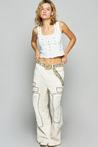 Floral pattern print circle buckle belt-BELT-Pol Clothing-Stuffology - Where Vintage Meets Modern, A Boutique for Real Women in Crosbyton, TX