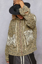 Long sleeve textured woven lace patchwork jacket-Pol Clothing-Stuffology - Where Vintage Meets Modern, A Boutique for Real Women in Crosbyton, TX
