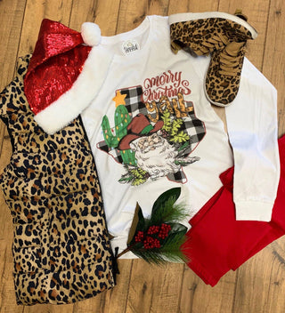 Merry Christmas Y'all Long Sleeve Tee-Women > Tops > Tshirts > Graphic-Branded Cotton-Stuffology - Where Vintage Meets Modern, A Boutique for Real Women in Crosbyton, TX