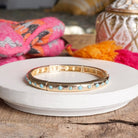 Gold-Tone Eternity Stretch Bangle – Pearls, Turquoise, or Crystals-Bracelets-PennyLine inc-Stuffology - Where Vintage Meets Modern, A Boutique for Real Women in Crosbyton, TX