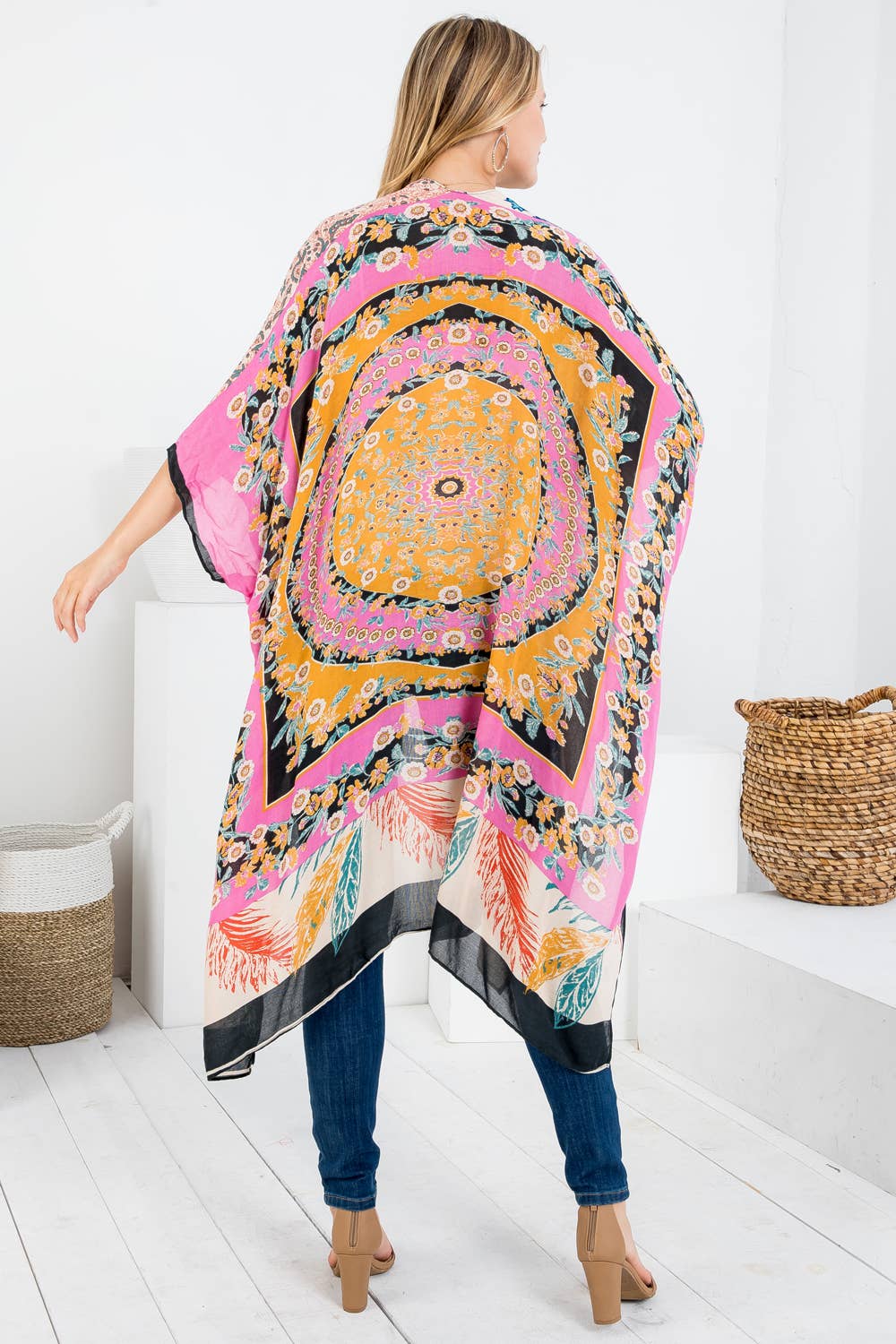 BOHEMIAN FLORAL PATCH PRINT KIMONO-LA Soul-Stuffology - Where Vintage Meets Modern, A Boutique for Real Women in Crosbyton, TX